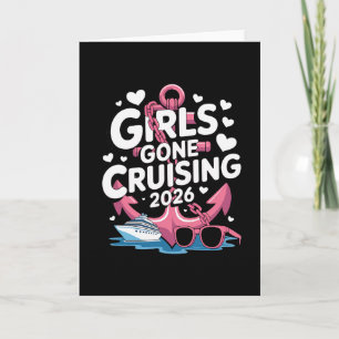 Girls Gone Cruising Nautical 2026 Cruise Vacation Card