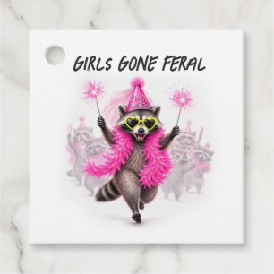 Girls Gone Feral Racoon Bachelorette Party Favour Tags
