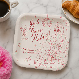 Girls Gone Mild Bachelorette Party Paper Plate