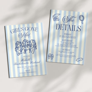 Girl's Gone Mild Bachelorette Weekend Party Invitation