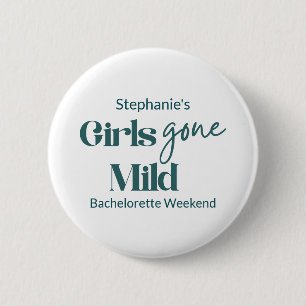 Girls Gone Mild Elegant Bachelorette Beach Weekend 6 Cm Round Badge