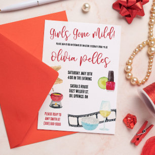 Girls Gone Mild!  Fun Night In Bachelorette Invitation