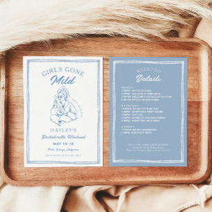 Girls Gone Mild Girls Weekend Spa Bachelorette Invitation