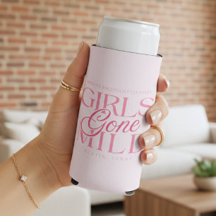 Girls Gone Mild Pink Bachelorette Seltzer Can Cooler