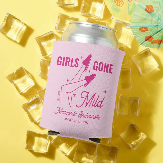 Girls Gone Mild Pink Spa Bachelorette Weekend Can Cooler (In Situ Summer)