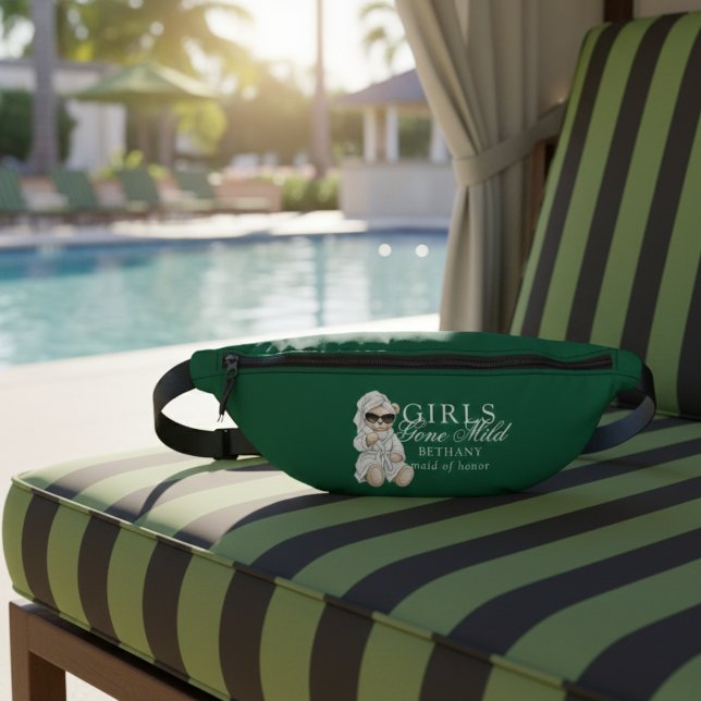 Girls Gone Mild Spa Bear Bachelorette Bum Bags (Not every bachelorette party needs to be wild—and that’s exactly the vibe of Girls Gone Mild!)