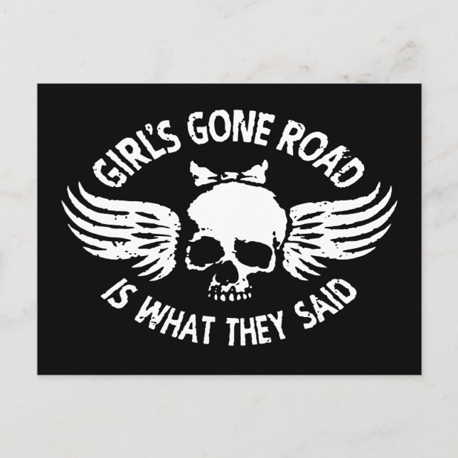 Girl's Gone Road Postcard (Front)