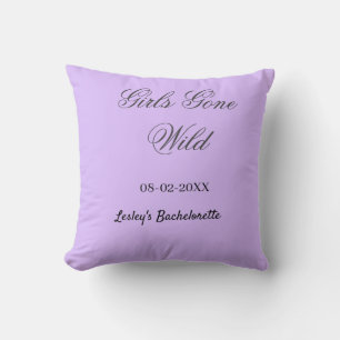 Girls Gone wild Bachelorette party name date bride Cushion