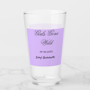 Girls Gone wild Bachelorette party name date bride Glass