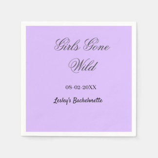 Girls Gone wild Bachelorette party name date bride Napkin