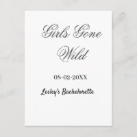 Girls Gone wild Bachelorette party name date bride