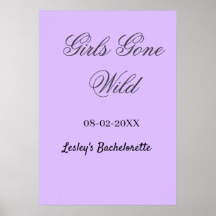 Girls Gone wild Bachelorette party name date bride Poster
