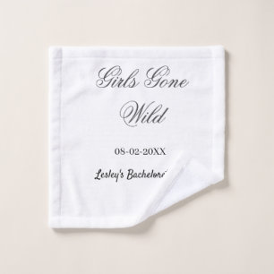 Girls Gone wild Bachelorette party name date bride Wash Cloth