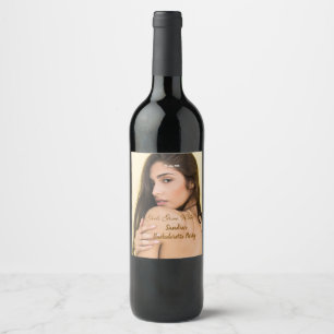 girls gone wild bachelorette party name photo whit wine label