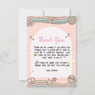 Girl's Groovy Thank You Card