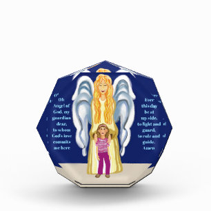 Girls guardian angel prayer photo block
