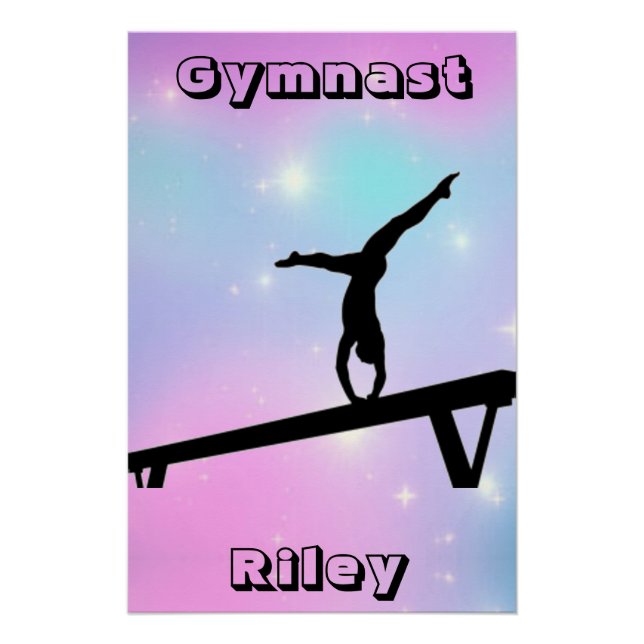 Girls Gymnast Gymnastics Balance Beam  Poster (Front)