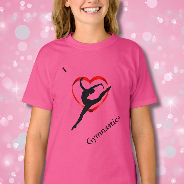 Girls Gymnast Heart T-Shirt (Creator Uploaded)