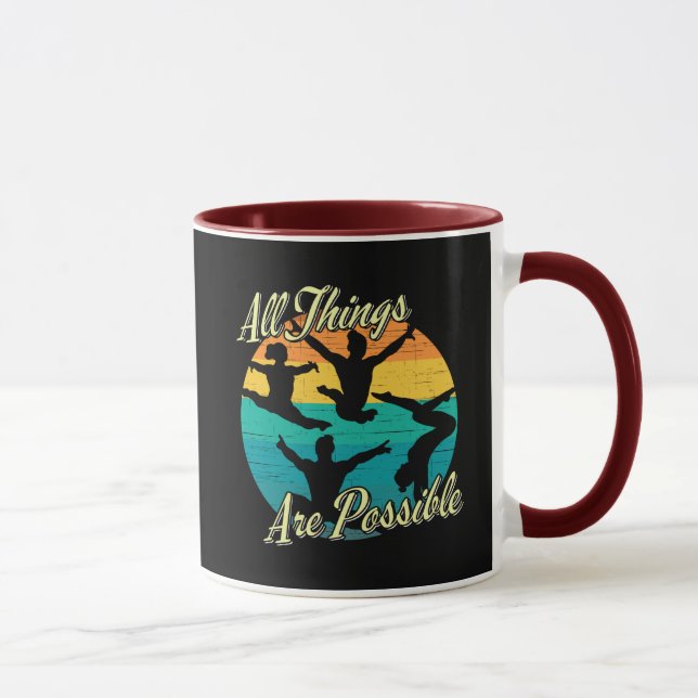 Girls Gymnastics - All Things are Possible Mug (Right)