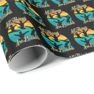 Girls Gymnastics - All Things are Possible Wrapping Paper