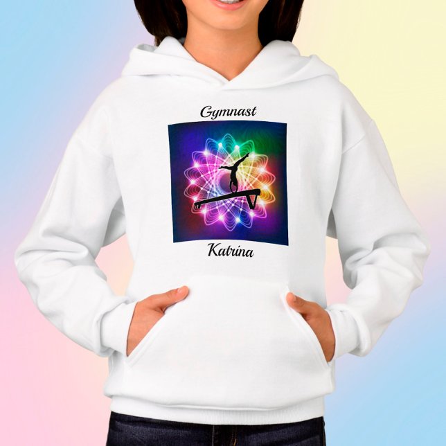 Girls Gymnastics Balance Beam Gymnast Hoodie (Creator Uploaded)
