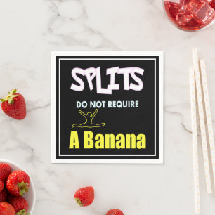 Girls Gymnastics Banana Splits Quote Napkin