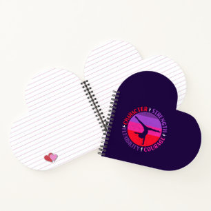 Girls Gymnastics Character Strength Courage Notebook