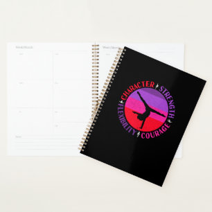 Girls Gymnastics Character Strength Courage Planner