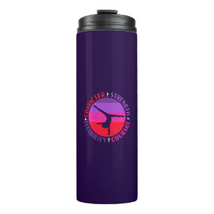 Girls Gymnastics Character Strength Courage Thermal Tumbler