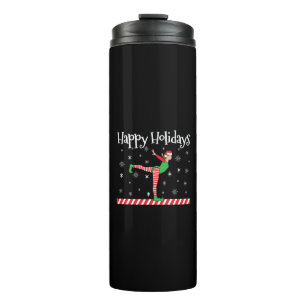 Girls Gymnastics Christmas Elf Thermal Tumbler