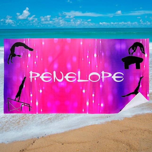 Girls Gymnastics Events Beach Towel (Creator Uploaded)
