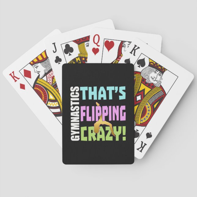 Girls Gymnastics - Flipping Crazy Playing Cards (Back)