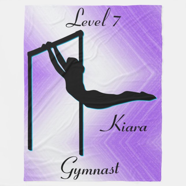Girls Gymnastics Level 7  Fleece Blanket (Front)