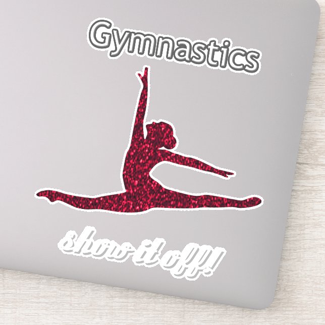 Girls Gymnastics Meet  "Show it off" Stickers (Detail)