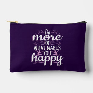 Girls Gymnastics - Motivational Happy Quote Accessory Pouch