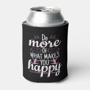 Girls Gymnastics - Motivational Happy Quote Can Cooler