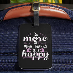 Girls Gymnastics - Motivational Happy Quote Luggage Tag