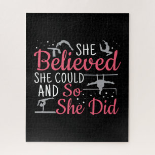 Girls Gymnastics - She Believed She Could Jigsaw Puzzle