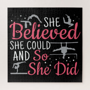 Girls Gymnastics - She Believed She Could Jigsaw Puzzle
