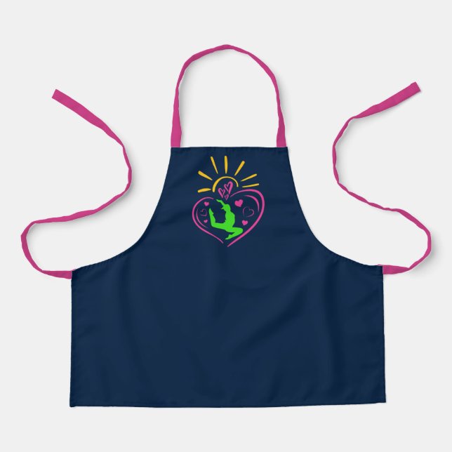Girls Gymnastics - Summer Sunshine Heart Apron (Front)