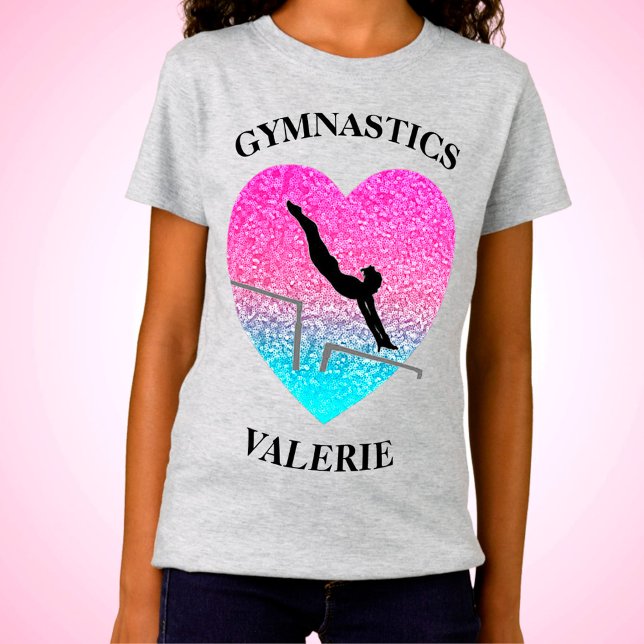 Girls Gymnastics T-Shirt for Gymnast - Uneven Bars (Creator Uploaded)