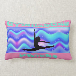 Girls Gymnastics Throw Pillow w/ Name