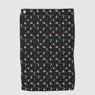 Girls Gymnastics Women Gymnasts with Stars Golf Towel