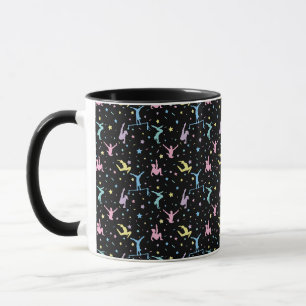 Girls Gymnastics Women Gymnasts with Stars Mug