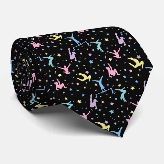Girls Gymnastics Women Gymnasts with Stars Tie (Rolled)