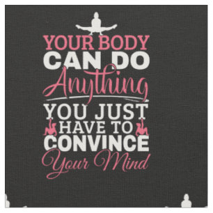 Girls Gymnastics - Your Body Can Do Anything Fabric
