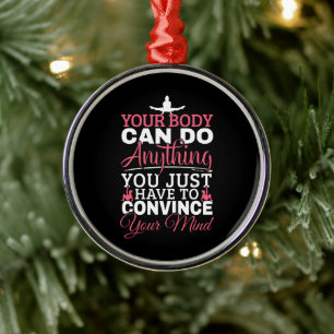 Girls Gymnastics - Your Body Can Do Anything Metal Tree Decoration