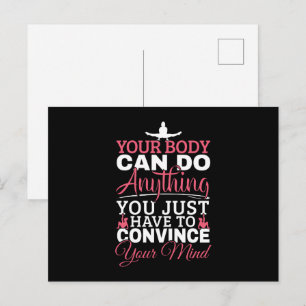 Girls Gymnastics - Your Body Can Do Anything Postcard