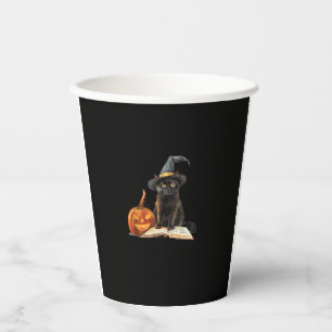 Girls Halloween Cute Cat Pumpkin Witch Costume _1 Paper Cups