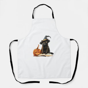 Girls Halloween Cute Cat Pumpkin Witch Costume Apron